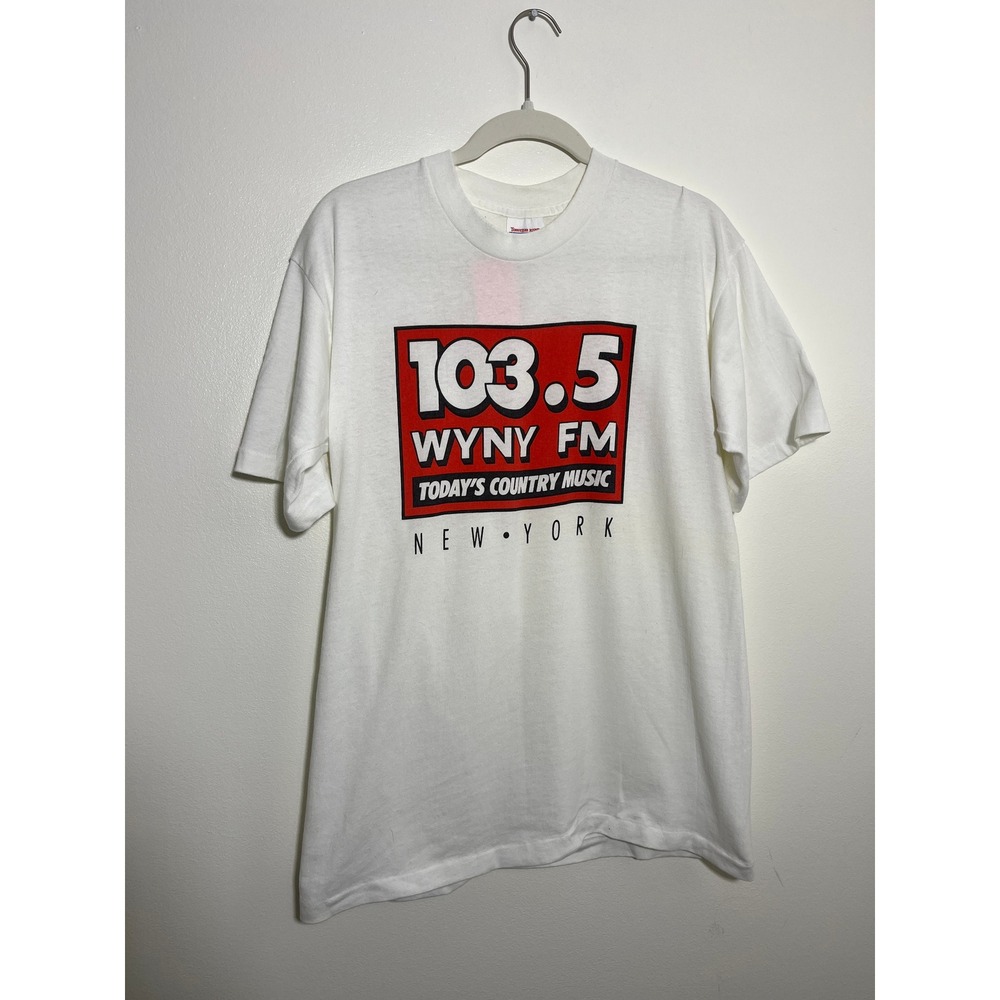 Vintage Tennessee River 103.5 WYNY FM New York Country Music T-Shirt White